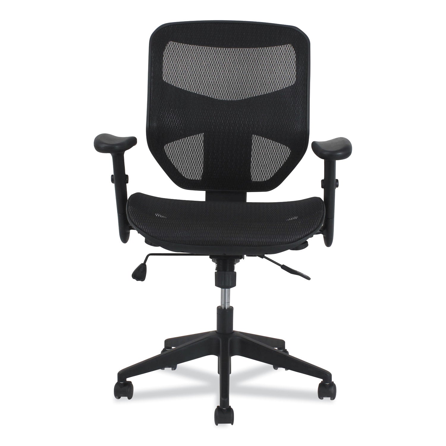 HON Prominent High-Back Task Stool, Supports Up to 250 lb, 15.94" to 19.69" Seat Height, Black