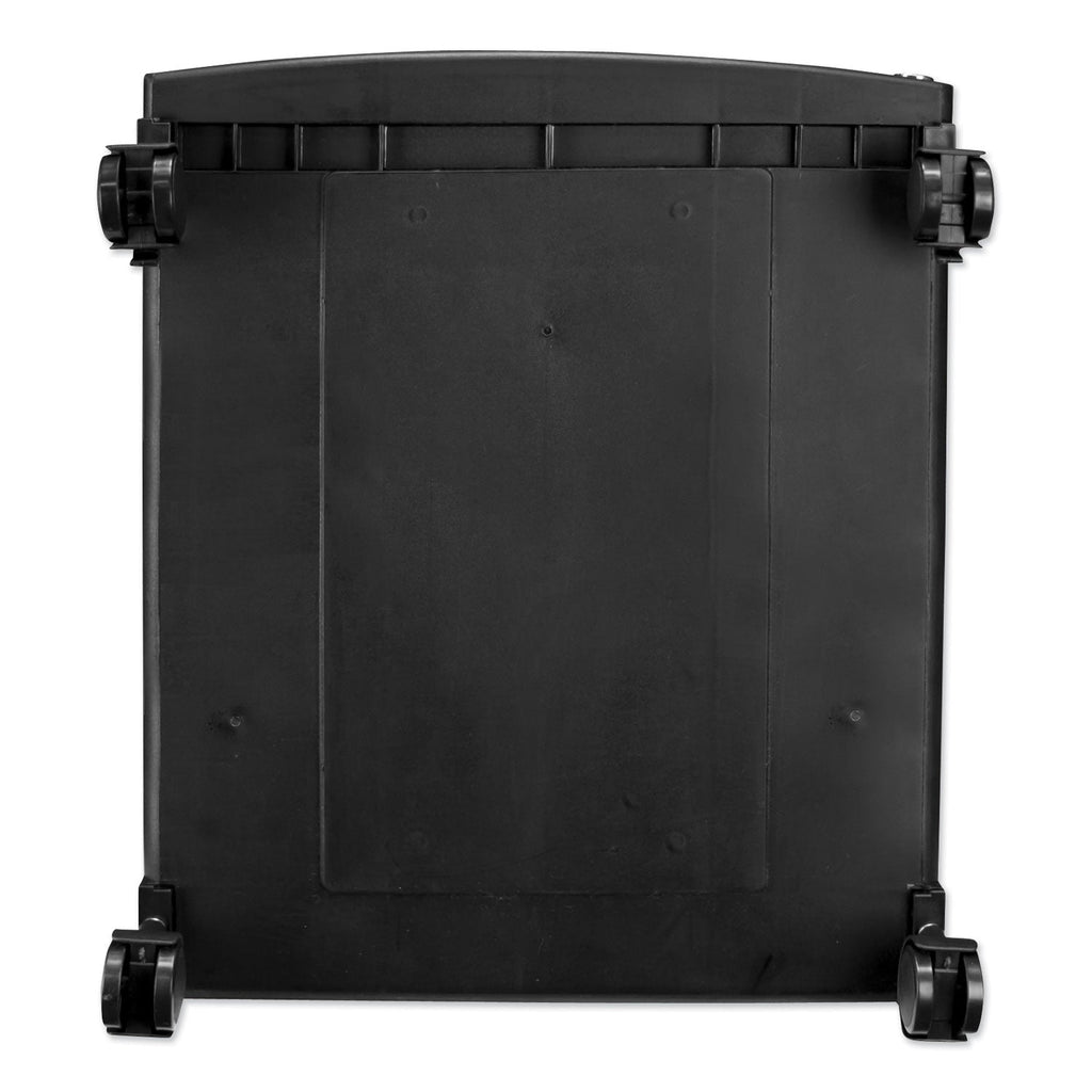Storex Two-Drawer Mobile Filing Cabinet, 2 Legal/Letter-Size File Drawers, Black, 14.75" x 18.25" x 26"