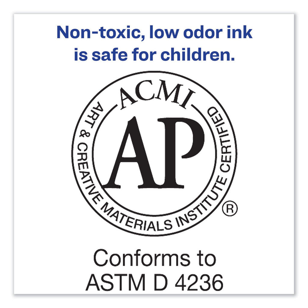 Avery MARKS A LOT Regular Desk-Style Permanent Marker, Broad Chisel Tip, Red, Dozen (7887)