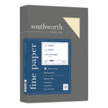 Southworth 100% Cotton Business Paper, 32 lb Bond Weight, 8.5 x 11, Ivory, 250/Pack