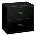 HON 400 Series Lateral File, 2 Legal/Letter-Size File Drawers, Black, 30" x 18" x 28"