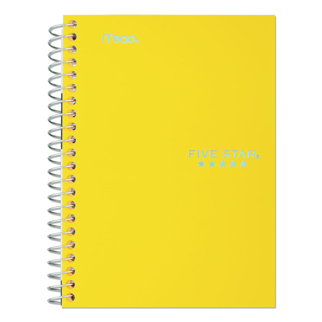Five Star Wirebound Notebook, 2 Subject, Medium/College Rule, Randomly Assorted Covers, 9.5 x 6, 100 Sheets