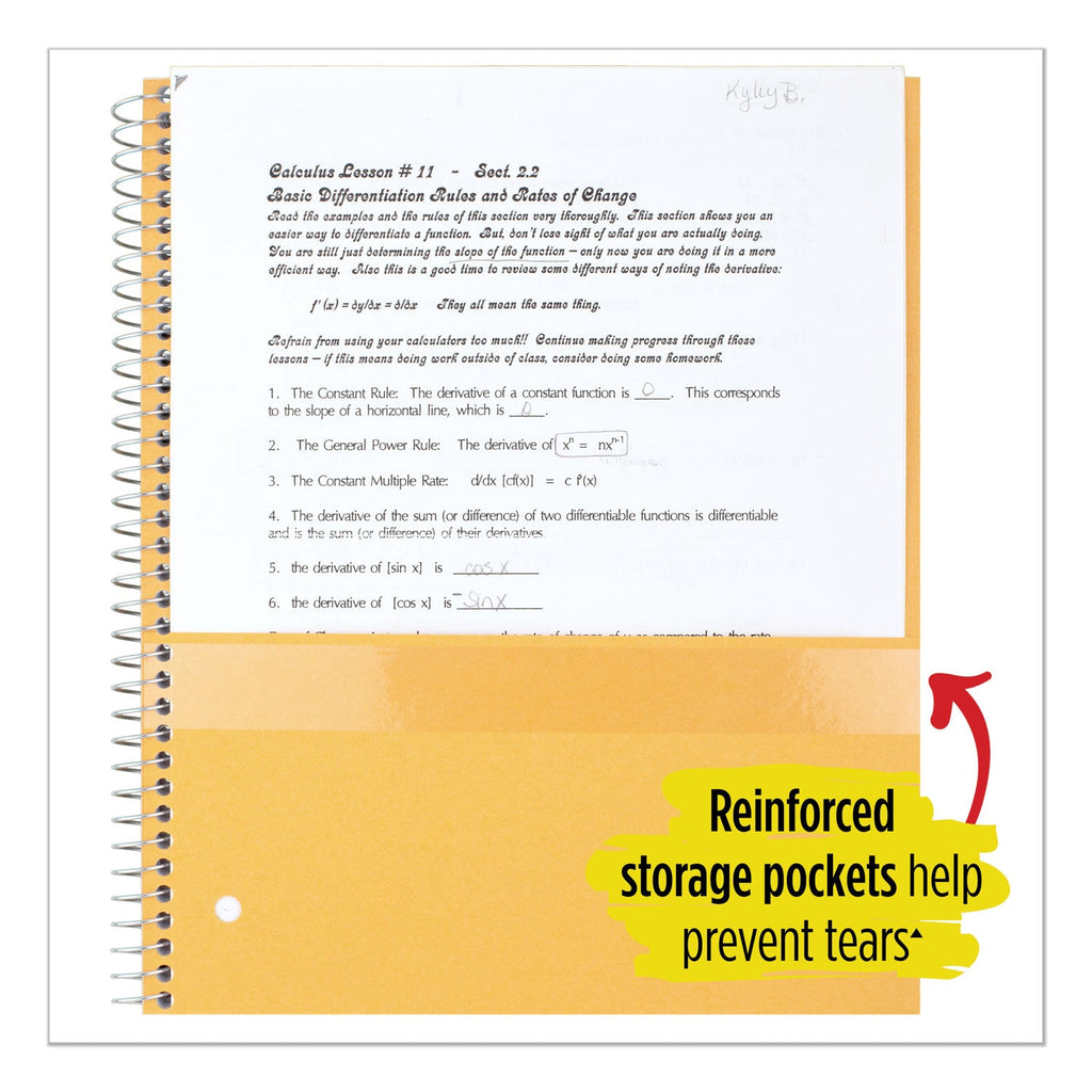 Five Star Wirebound Notebook, 1 Subject, Medium/College Rule, Red Cover, 11 x 8.5, 100 Sheets