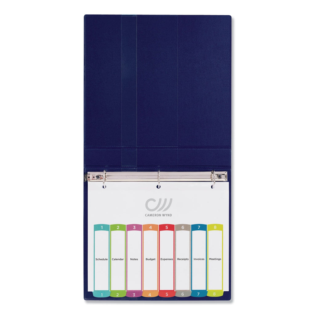 Avery Customizable TOC Ready Index Multicolor Tab Dividers, 8-Tab, 1 to 8, 11 x 8.5, White, Contemporary Color Tabs, 1 Set