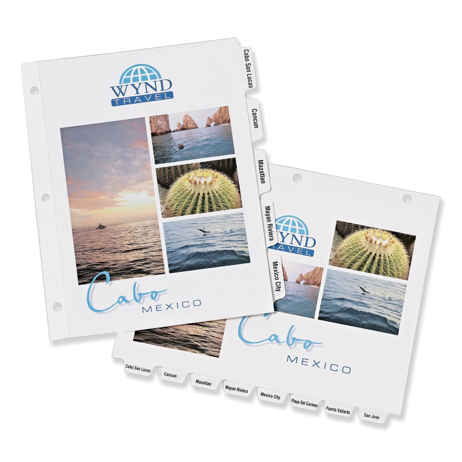 Avery Customizable Print-On Dividers, 3-Hole Punched, 8-Tab, 11 x 8.5, White, 5 Sets