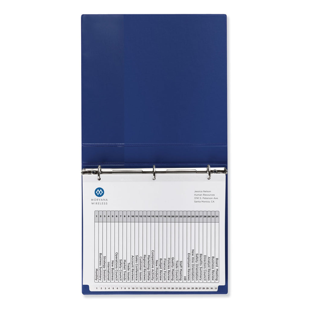 Avery Customizable TOC Ready Index Black and White Dividers, 31-Tab, 1 to 31, 11 x 8.5, 1 Set