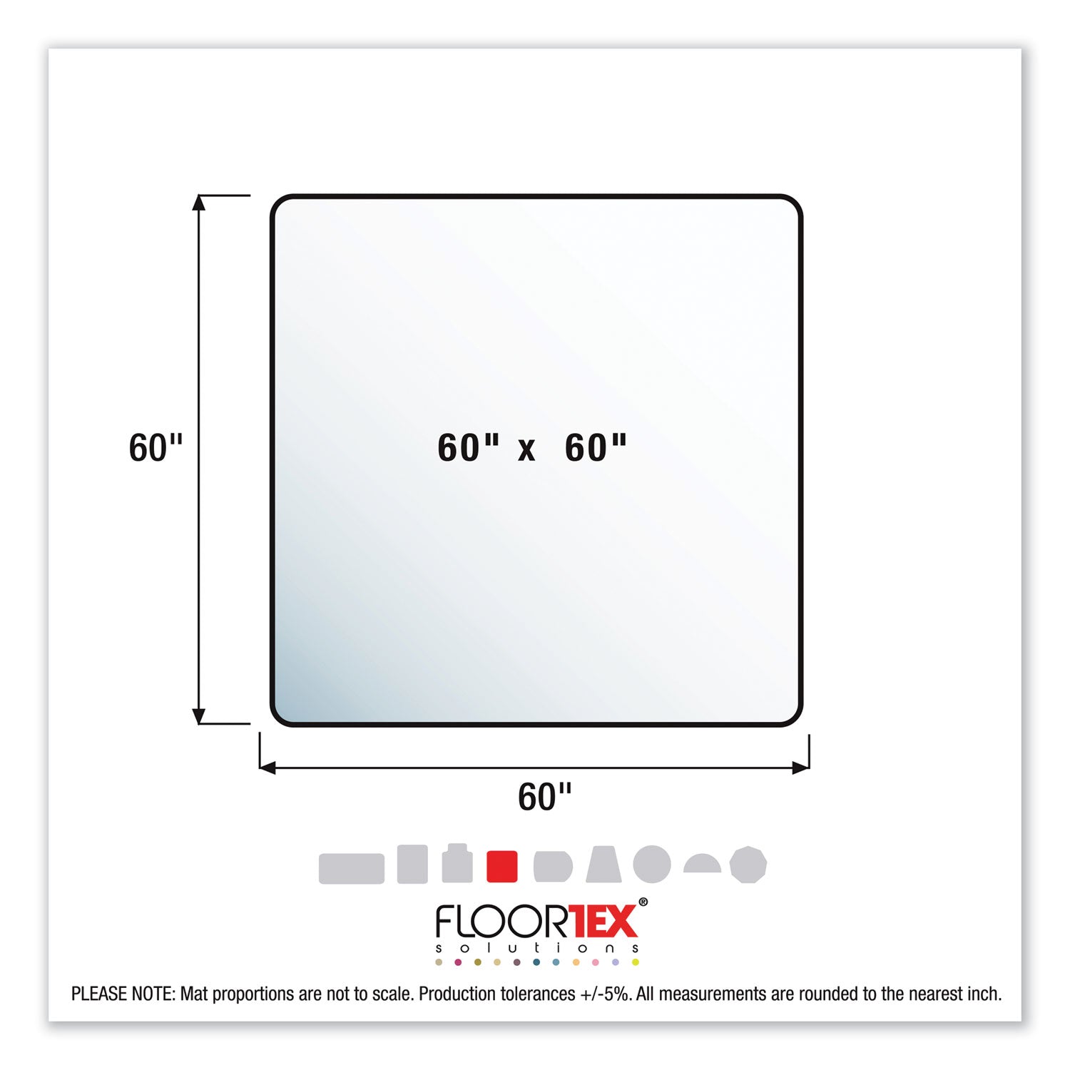 Floortex Cleartex Ultimat XXL Polycarbonate Chair Mat for Hard Floors, 60 x 79, Clear