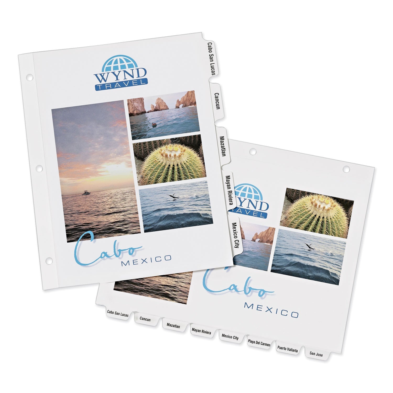 Avery Customizable Print-On Dividers, 3-Hole Punched, 8-Tab, 11 x 8.5, White, 1 Set