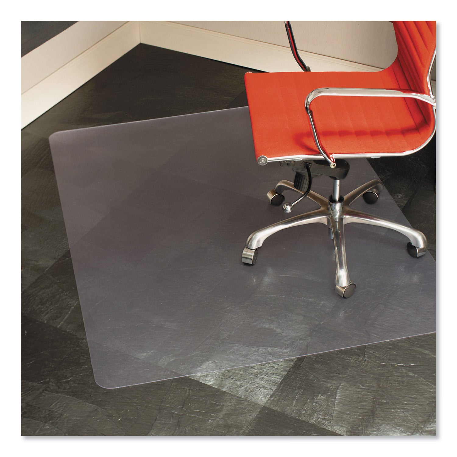 ES Robbins EverLife Chair Mat for Hard Floors, Heavy Use, Rectangular, 46" x 60", Clear