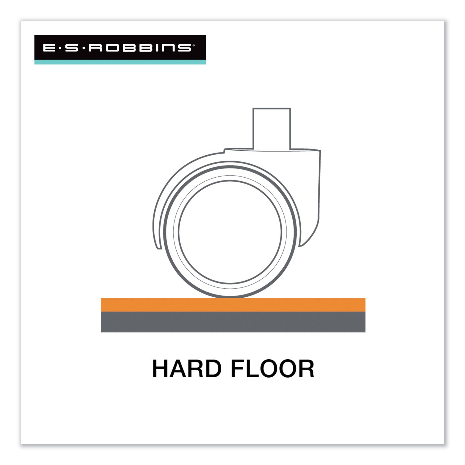 ES Robbins EverLife Chair Mat for Hard Floors, Heavy Use, Rectangular with Lip, 36" x 48", Clear