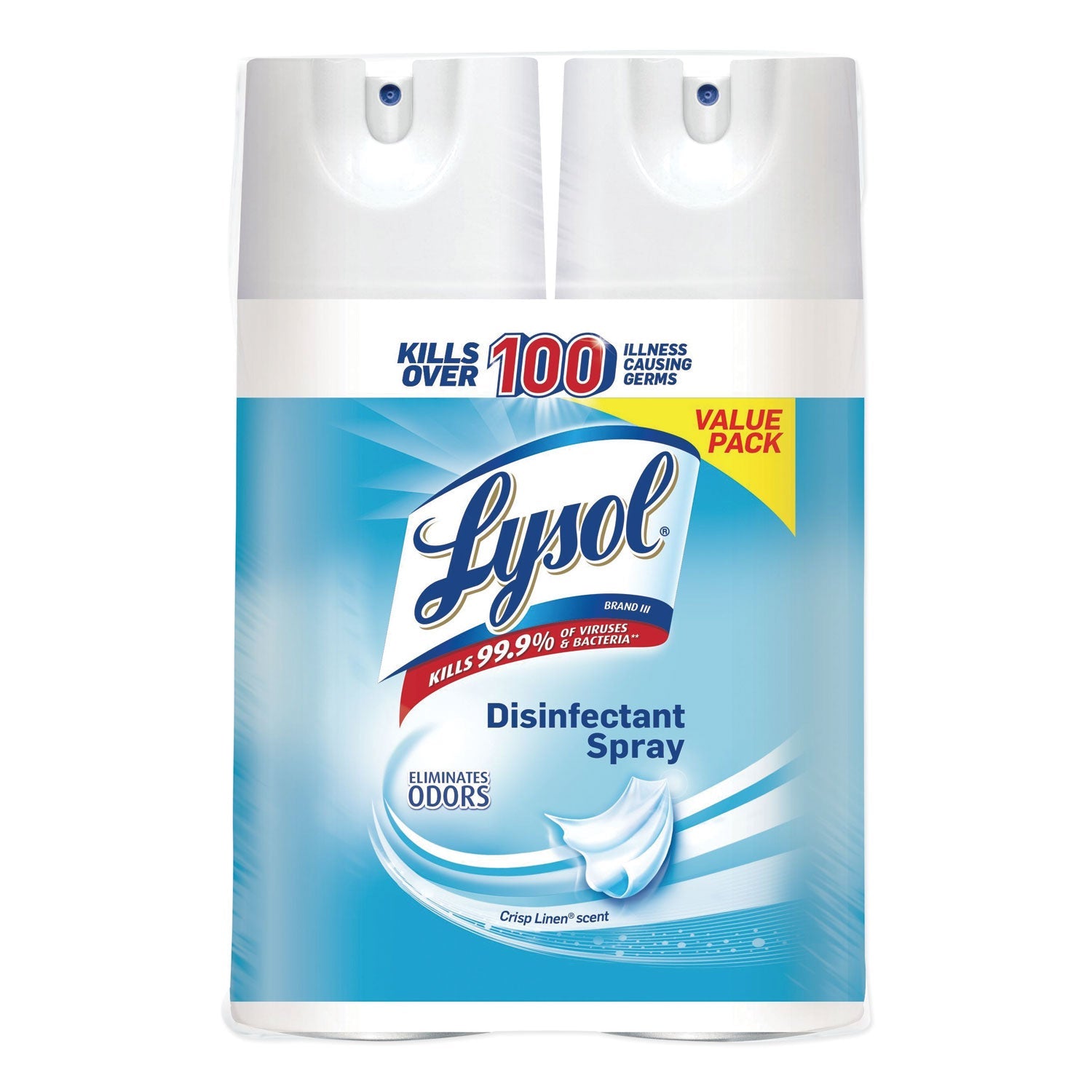 LYSOL Disinfectant Spray, Crisp Linen, 12.5 oz Aerosol Spray, 2/Pack, 6 Pack/Carton