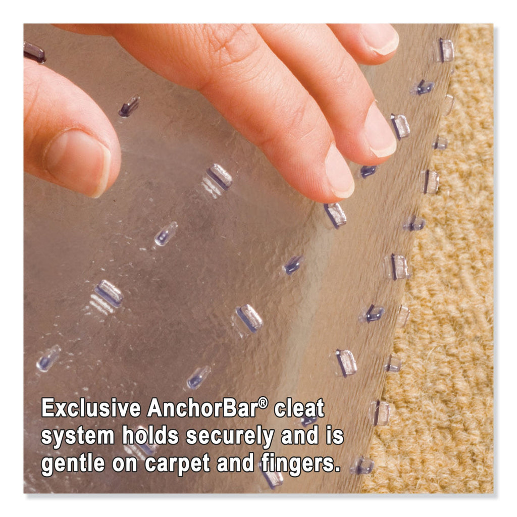 ES Robbins Natural Origins Chair Mat with Lip For Carpet, 45 x 53, Clear