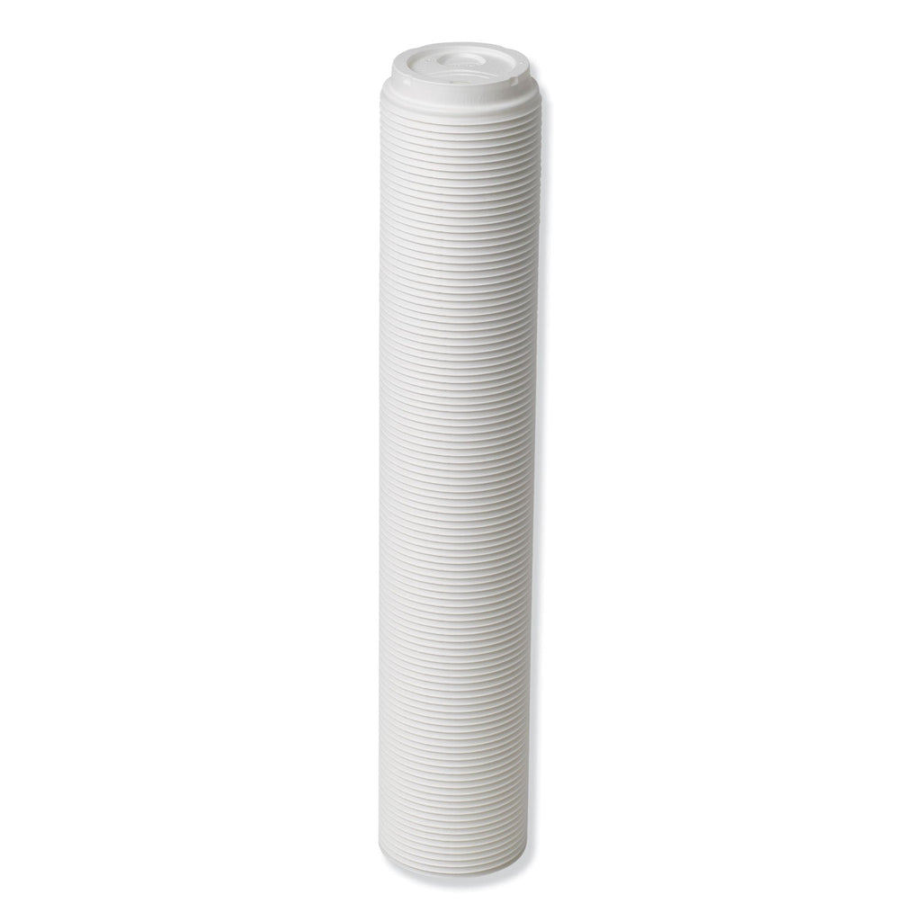 Dixie Dome Hot Drink Lids, Fits 8 oz Cups, White, 100/Sleeve, 10 Sleeves/Carton