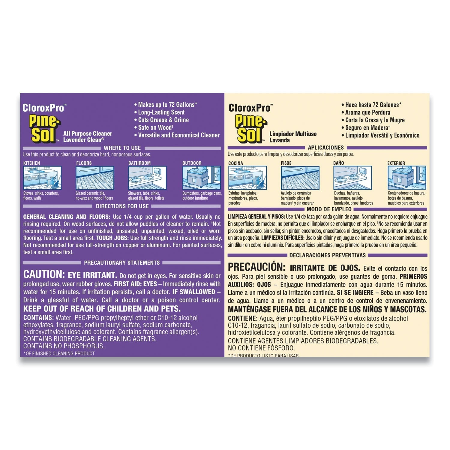 Pine-Sol All Purpose Cleaner, Lavender Clean, 144 oz Bottle