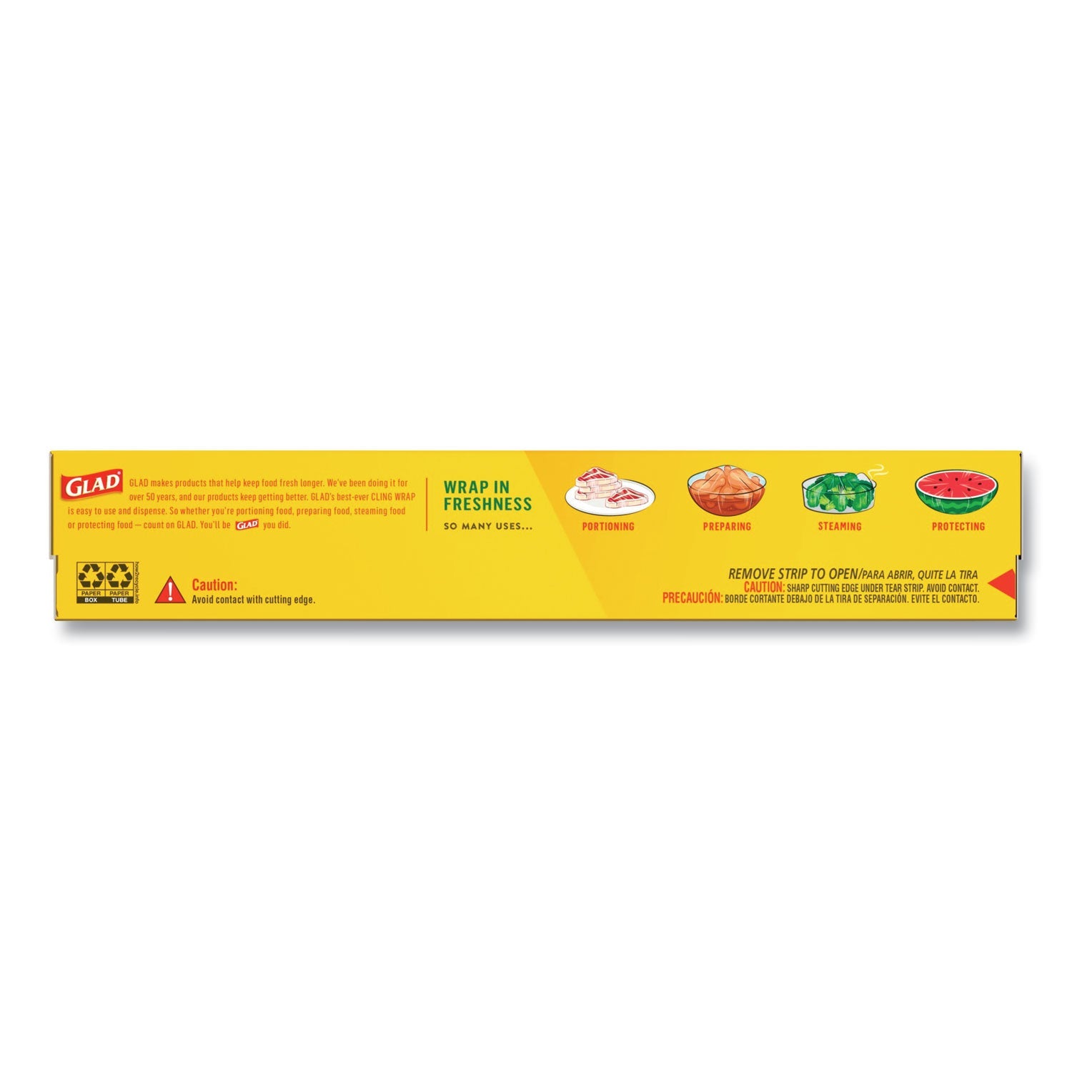 Glad ClingWrap Plastic Wrap, 200 Square Foot Roll, Clear
