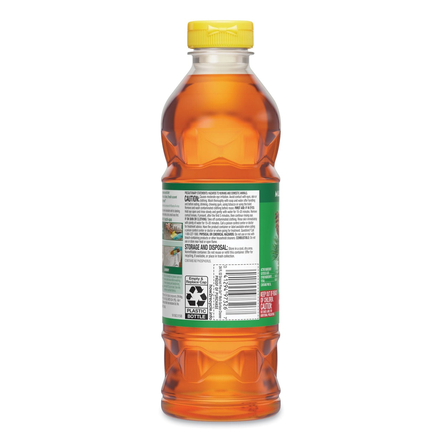 Pine-Sol Multi-Surface Cleaner, Pine Disinfectant, 24oz Bottle, 12 Bottles/Carton