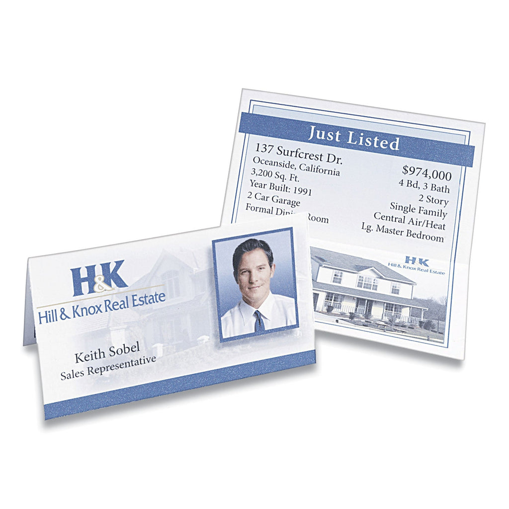 Avery Small Tent Card, White, 2 x 3.5, 4 Cards/Sheet, 40 Sheets/Pack