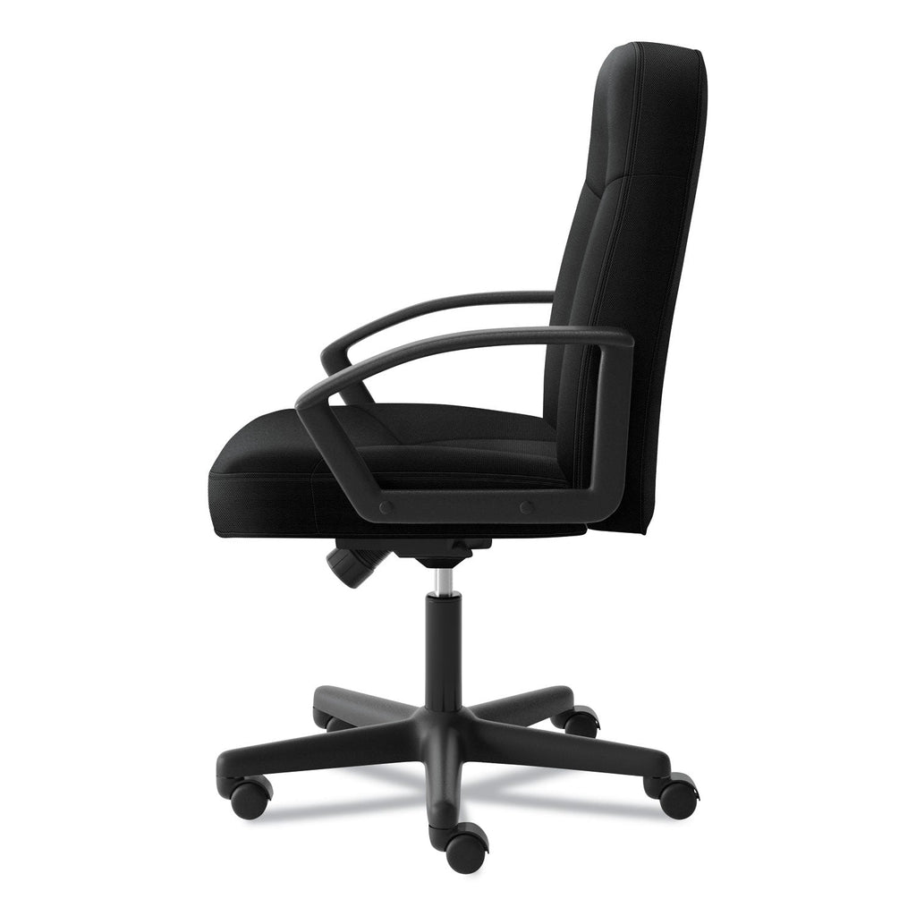 HON HVL601 Series Executive High-Back Chair, Supports Up to 250 lb, 17.44" to 20.94" Seat Height, Black