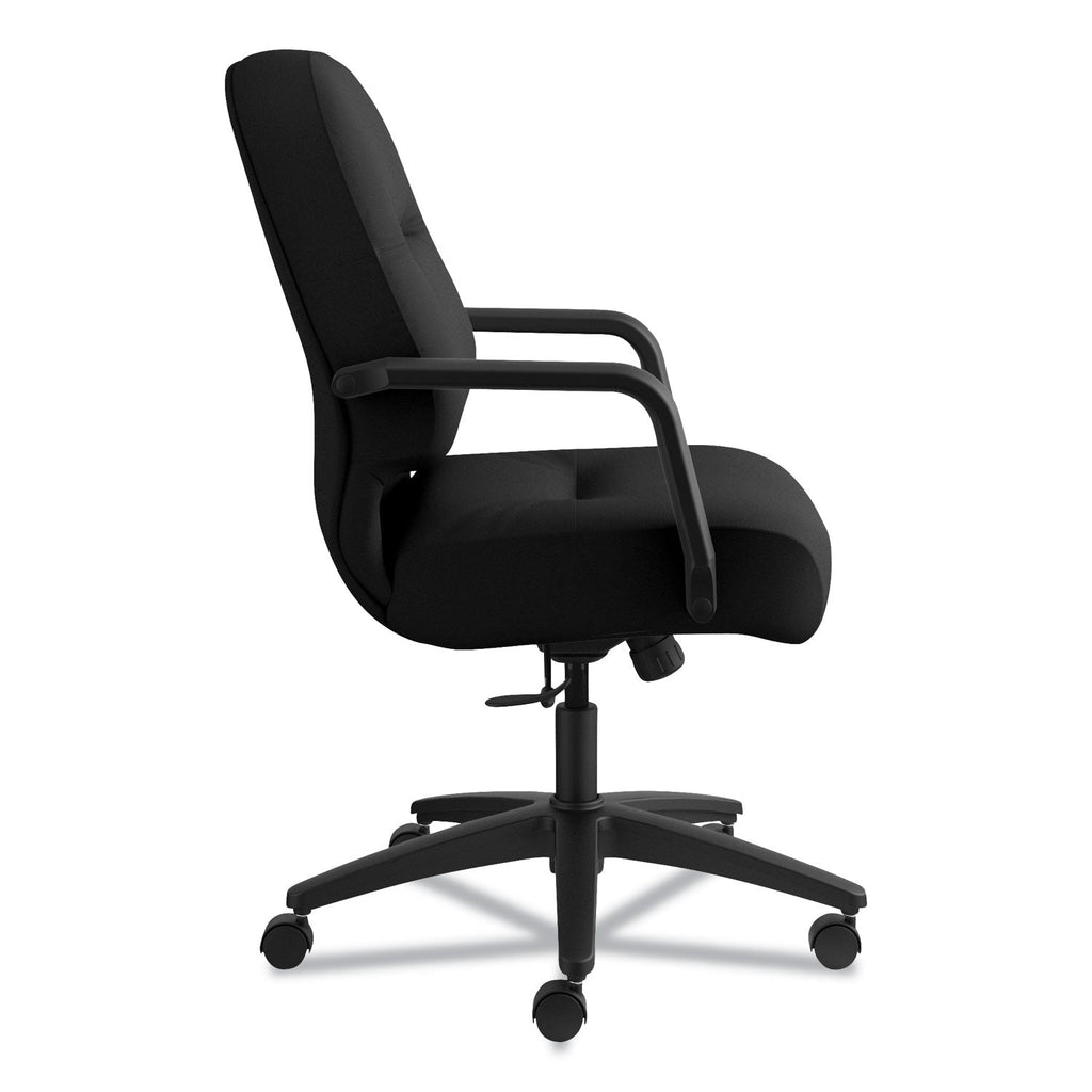 HON Pillow-Soft 2090 Series Managerial Mid-Back Swivel/Tilt Chair, Supports Up to 300 lb, 17" to 21" Seat Height, Black