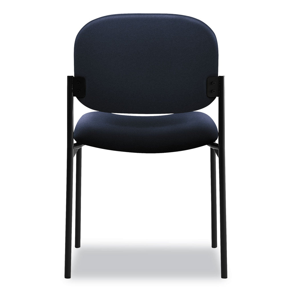 HON VL606 Stacking Guest Chair without Arms, Supports Up to 250 lb, Navy Seat/Back, Black Base