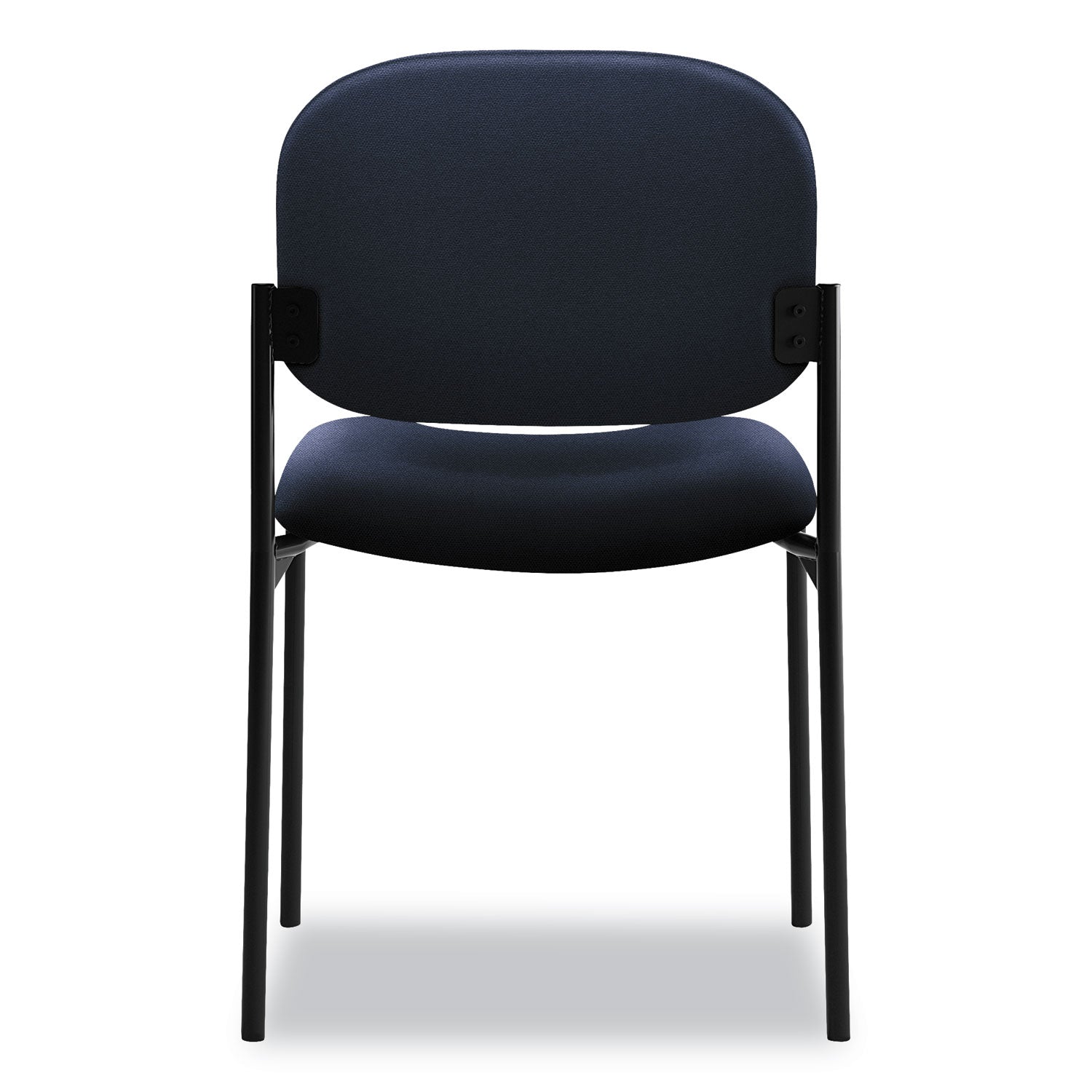 HON VL606 Stacking Guest Chair without Arms, Supports Up to 250 lb, Navy Seat/Back, Black Base