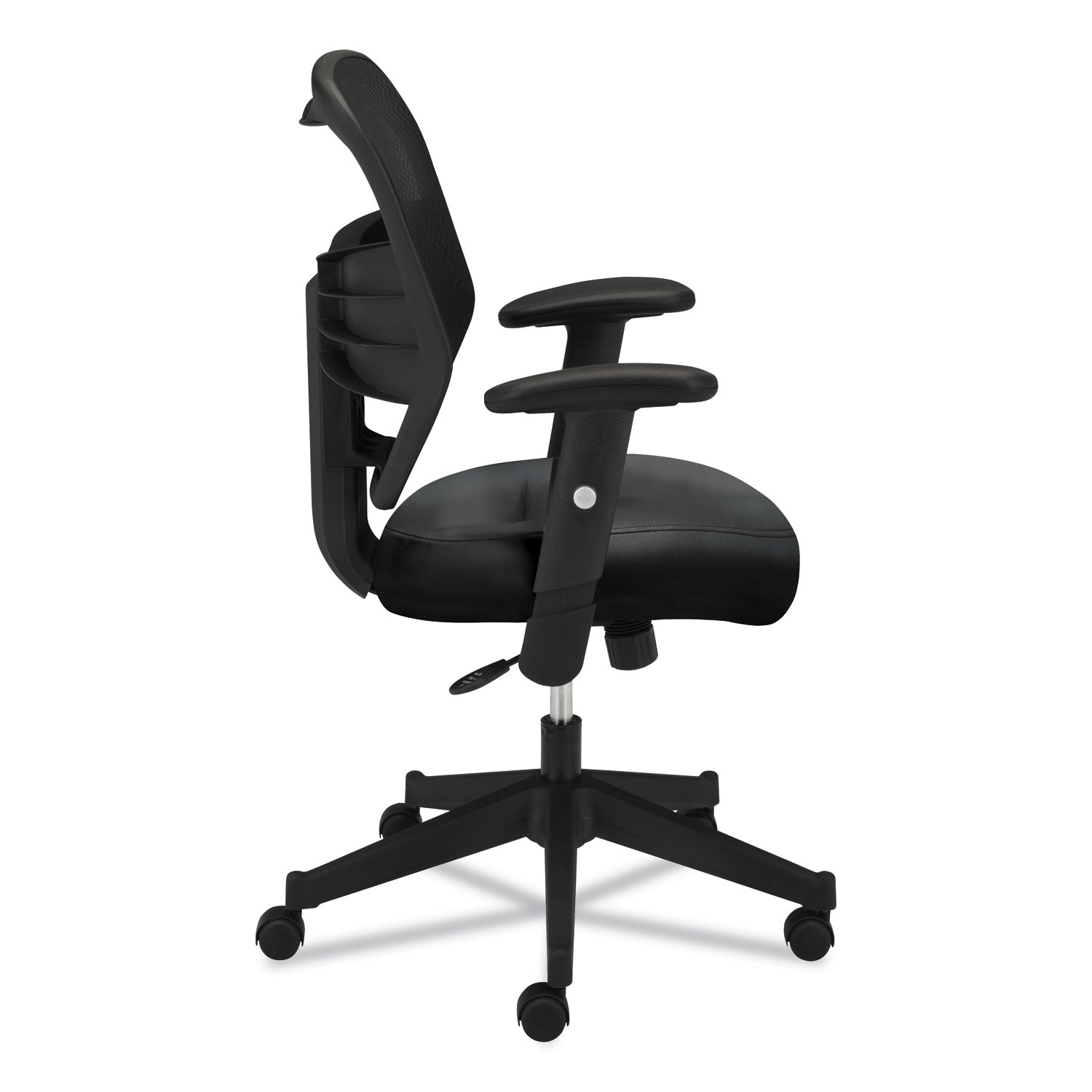 HON VL531 Mesh High-Back Task Chair with Adjustable Arms, Supports Up to 250 lb, 18" to 22" Seat Height, Black