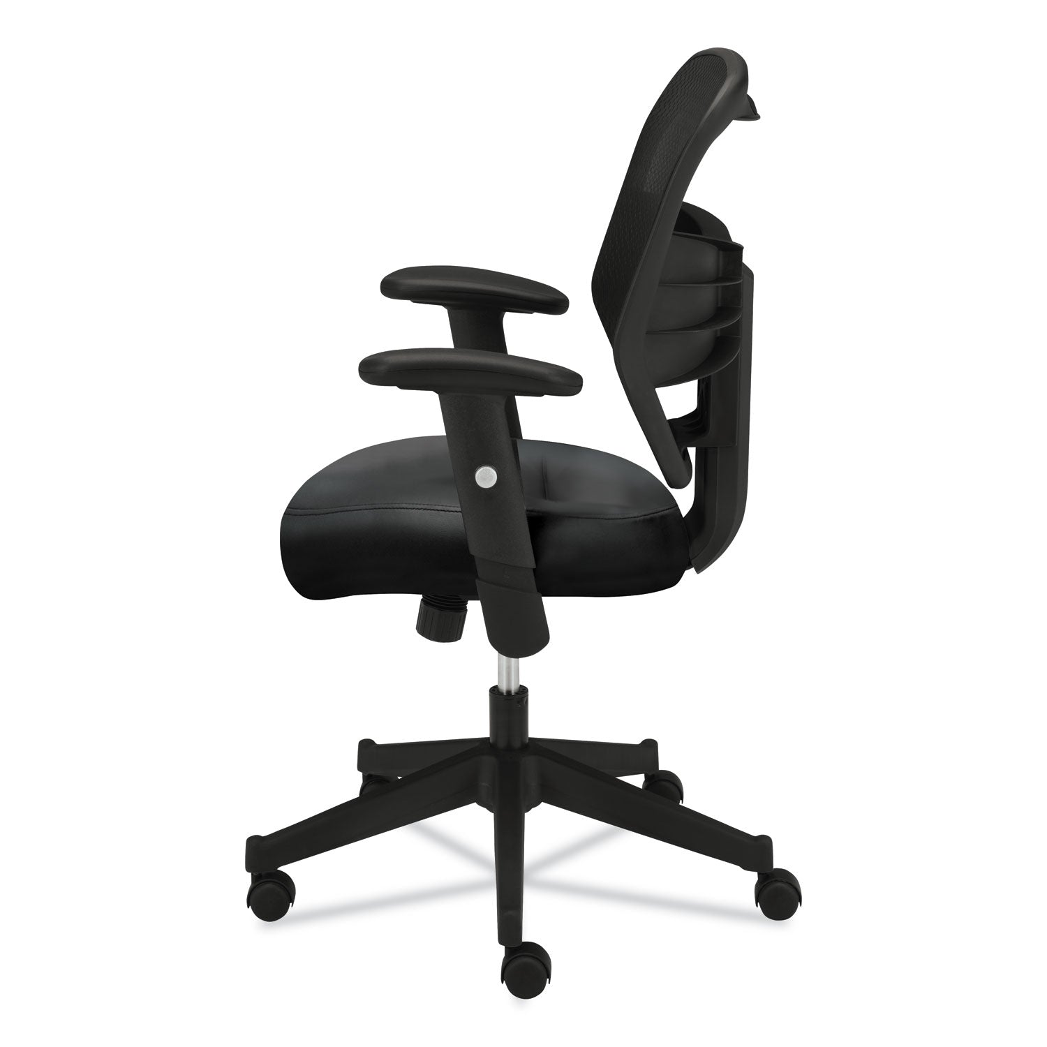 HON VL531 Mesh High-Back Task Chair with Adjustable Arms, Supports Up to 250 lb, 18" to 22" Seat Height, Black
