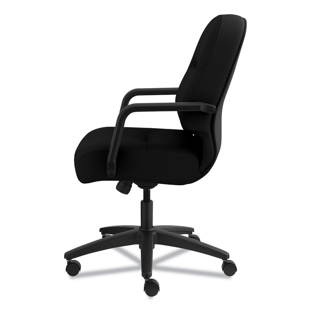 HON Pillow-Soft 2090 Series Managerial Mid-Back Swivel/Tilt Chair, Supports Up to 300 lb, 17" to 21" Seat Height, Black