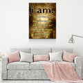 I Am, Two Of The Most Powerful Words Canvas Wall Art, Gratitude Sign, Abraham Hicks, Law Of Attraction Art