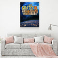 I Am Grateful Canvas Wall Art, Gratitude Sign, Abraham Hicks Law Of Attraction Art