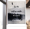 Go The Extra Mile It's Never Crowded Canvas Wall Art, Motivational Decor, Office Decor, Success Quotes, Motivational Quotes