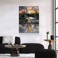 Mindset Is Everything Canvas Wall Art, Motivational Decor, Office Decor, Motivational Quotes, Motivational Art, Cat Lion