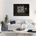 There Is Always An Option Canvas Wall Art, Think Outside The Box, Tic Tac Toe, Motivational Quote, Motivational Decor, Office Art