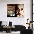 Albert Einstein Canvas Wall Art, Education Is Not Learning Of Facts But The Training Of The Mind To Think, Albert Einstein Quote