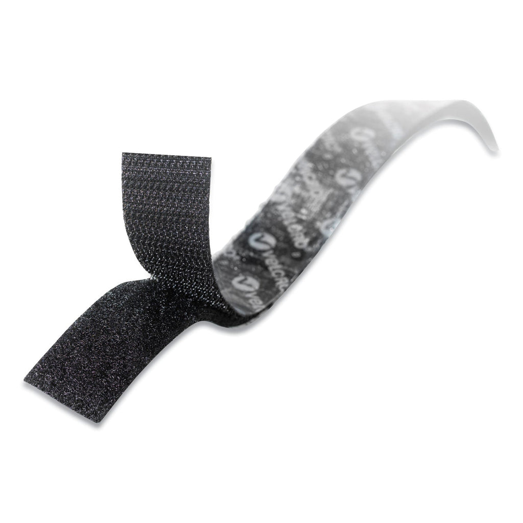 VELCRO Sticky-Back Fasteners with Dispenser, Removable Adhesive, 0.75" x 15 ft, Black