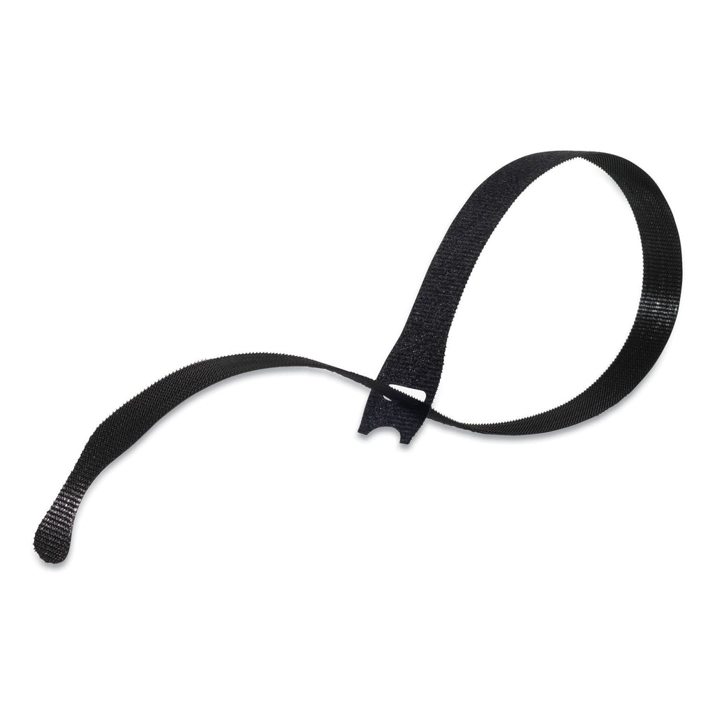 VELCRO ONE-WRAP Pre-Cut Thin Ties, 0.5" x 15", Black/Gray, 30/Pack