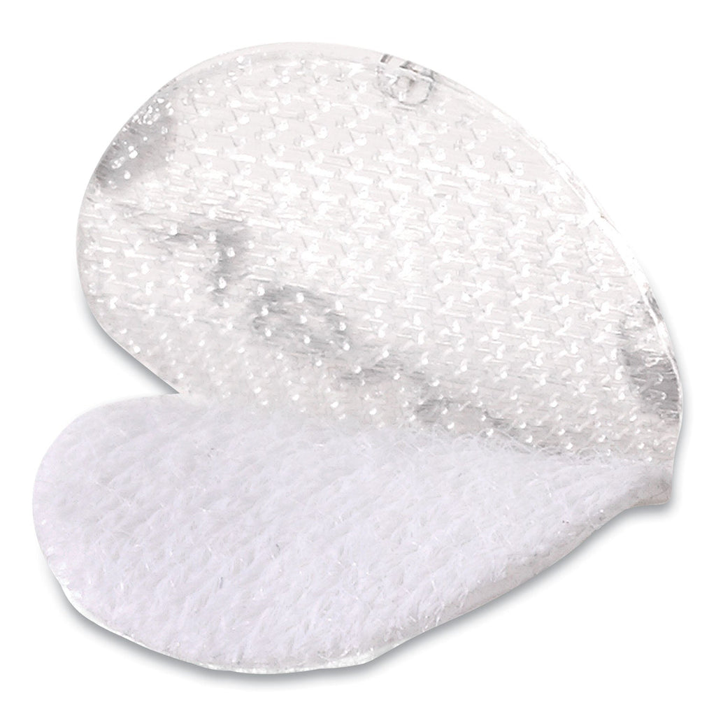 VELCRO Sticky-Back Fasteners, Removable Adhesive, 0.63" dia, Clear, 75/Pack
