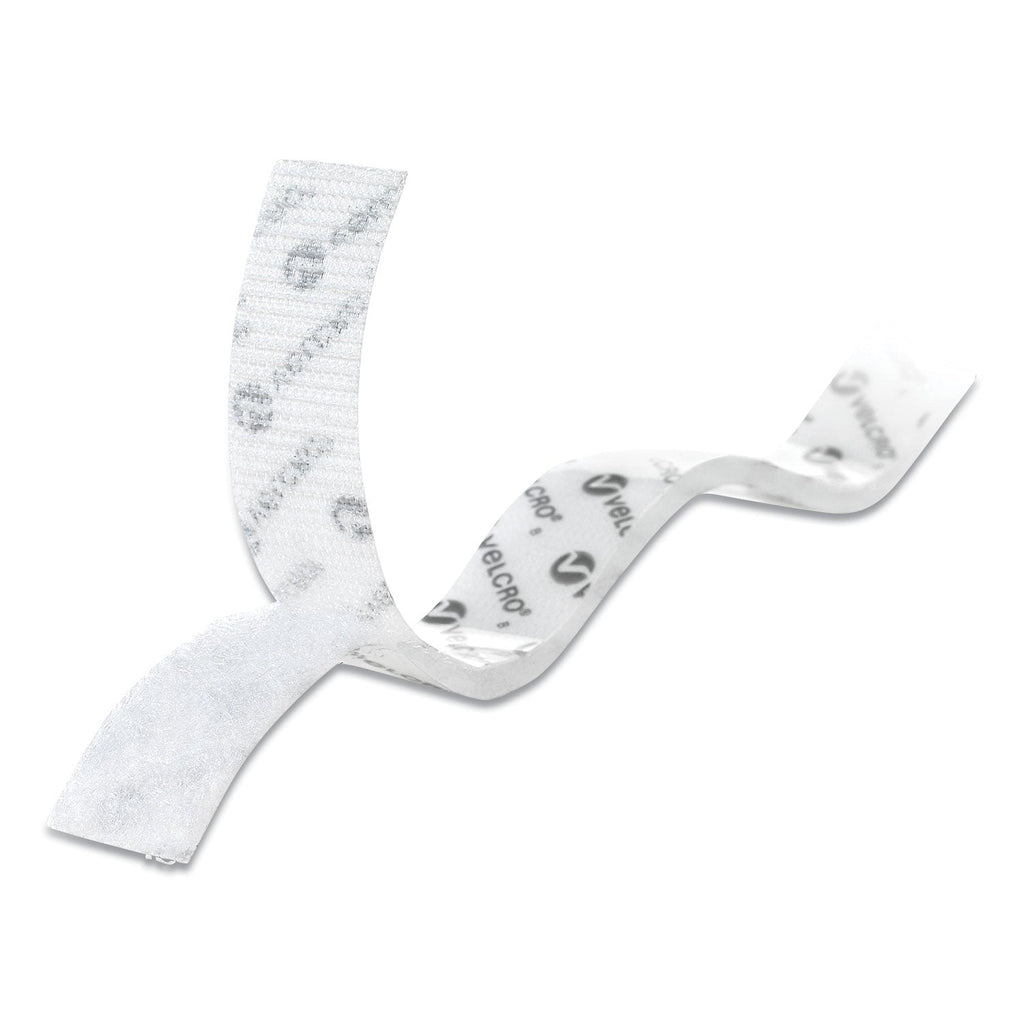 VELCRO Sticky-Back Fasteners, Removable Adhesive, 0.75" x 30 ft, White