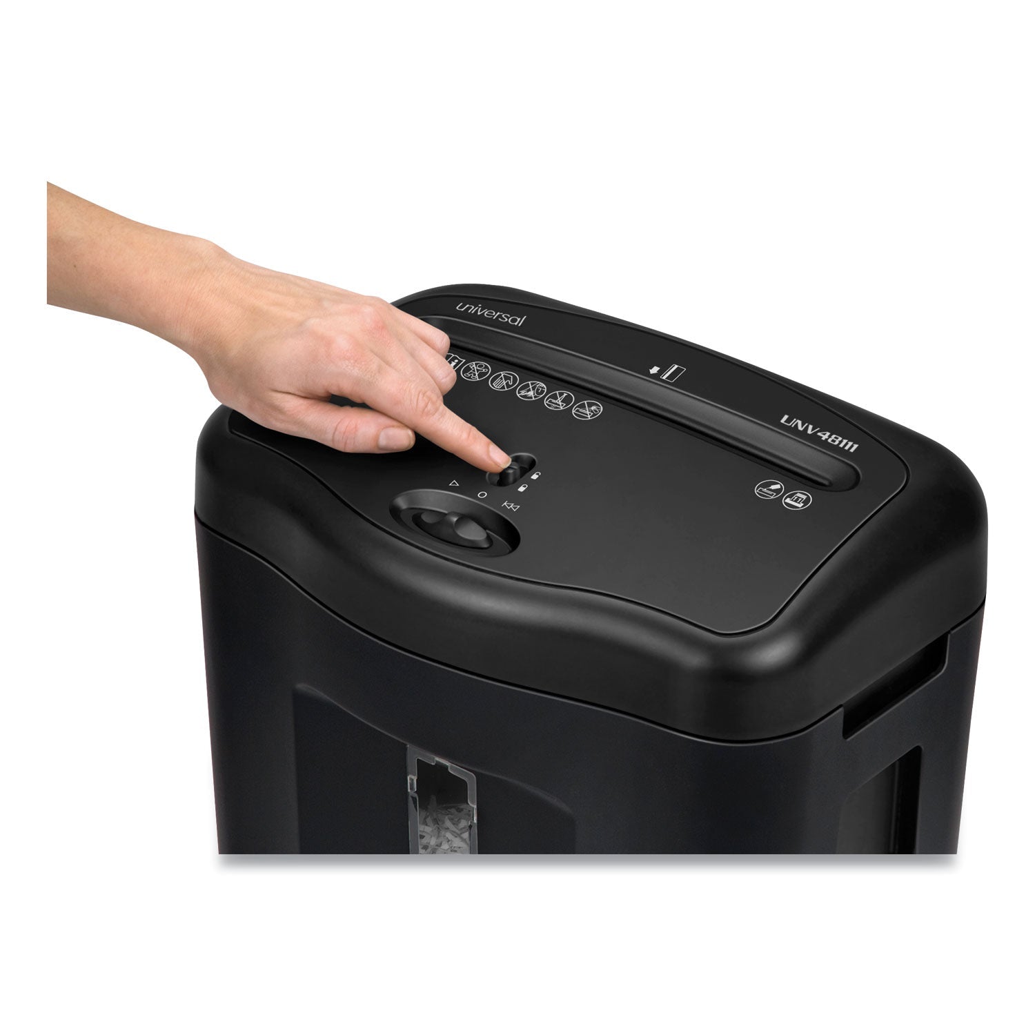 Universal 48111 Light-Duty Cross-Cut Shredder, 11 Manual Sheet Capacity