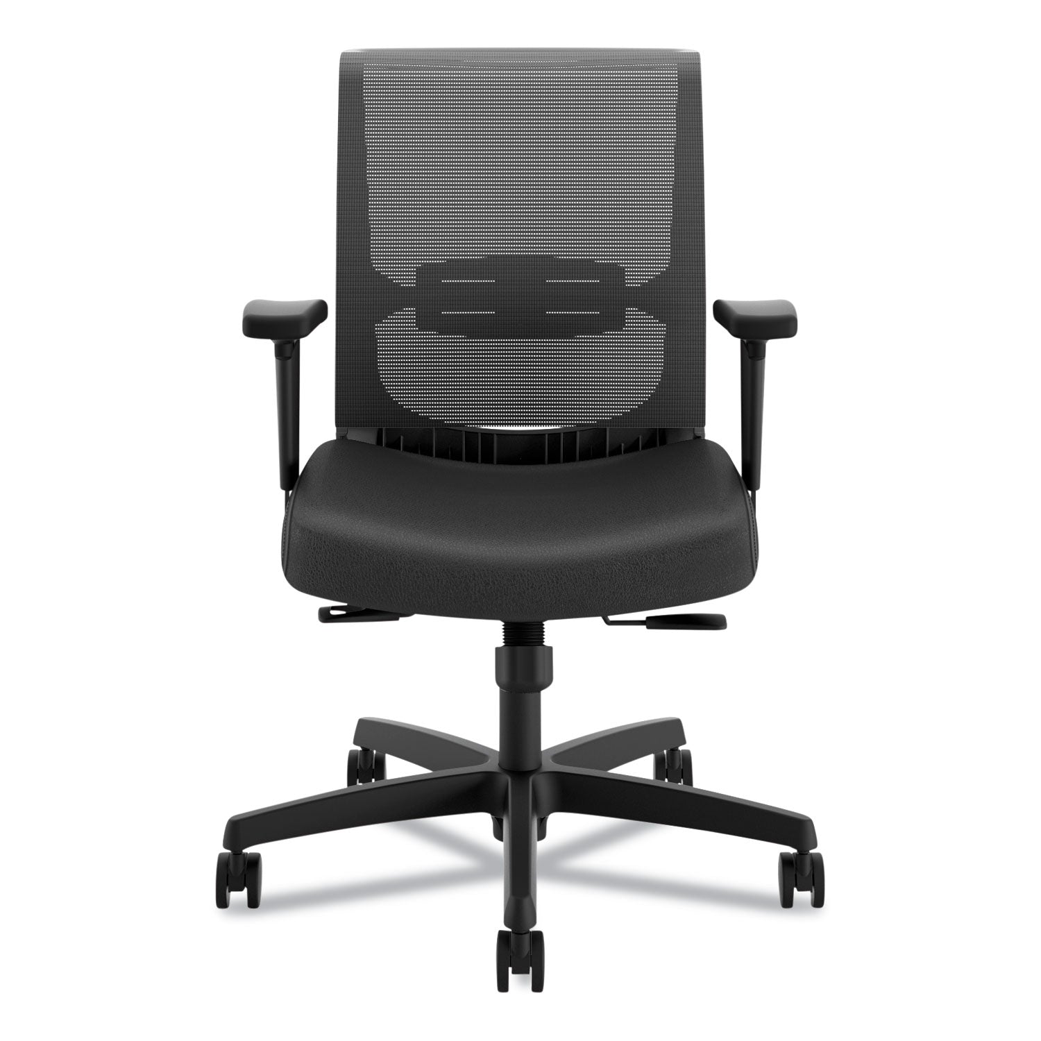 HON Convergence Mid-Back Task Chair, Synchro-Tilt and Seat Glide, Supports Up to 275 lb, Black