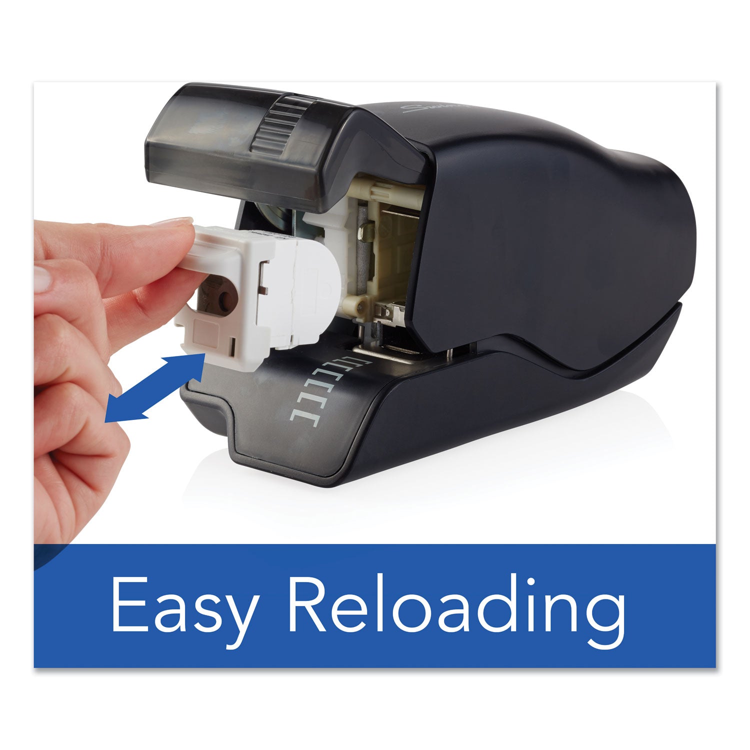Swingline Desktop Cartridge Electric Stapler with LED Guide, 25-Sheet Capacity, Black