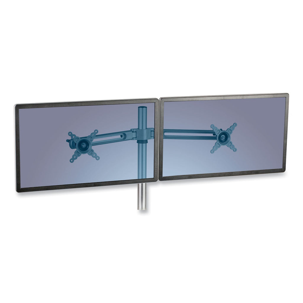 Fellowes Lotus Dual Monitor Arm Kit, For 26" Monitors, Silver, Supports 13 lb