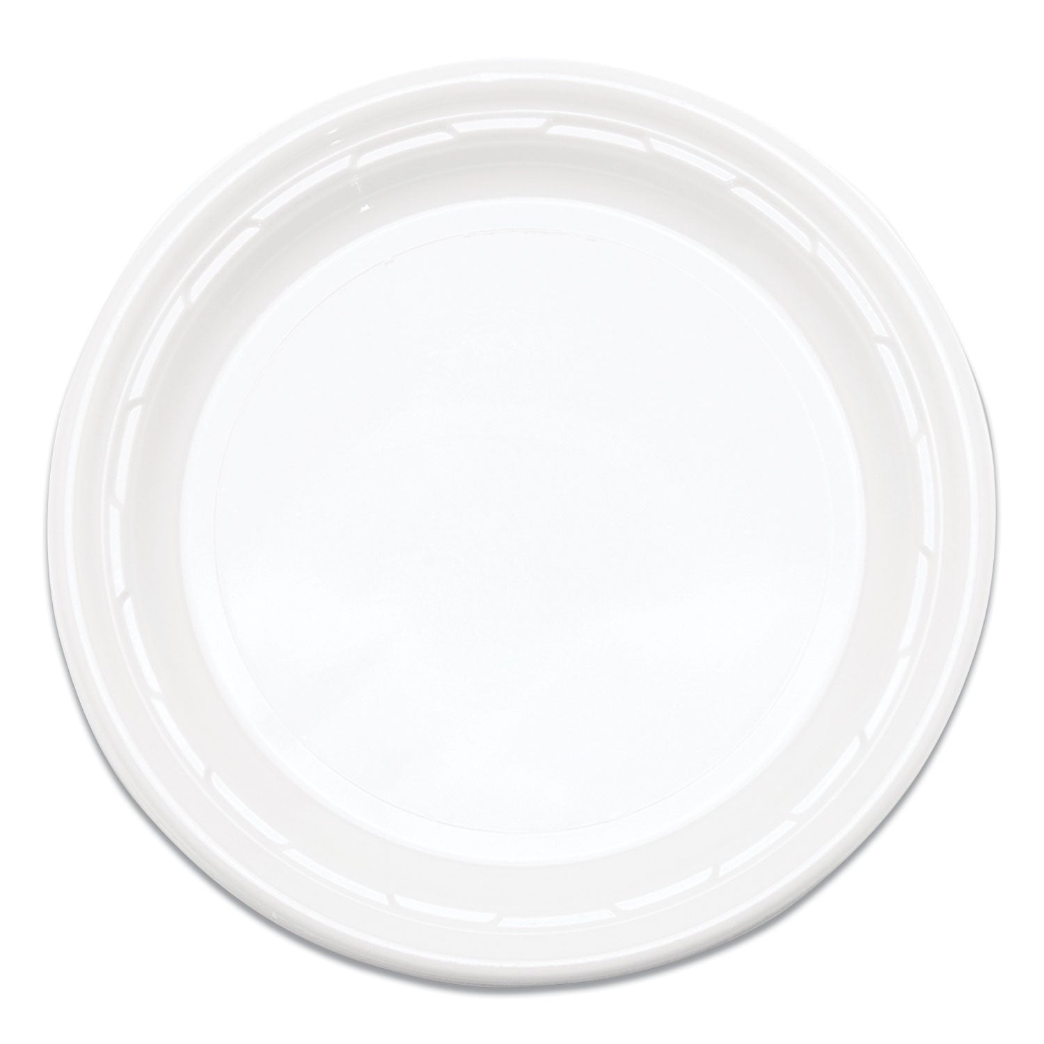 Dart Famous Service Plastic Dinnerware, Plate, 6" dia, White, 125/Pack