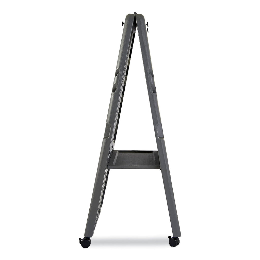 Iceberg Ingenuity Presentation Flipchart Easel with Dry Erase Surface, Resin Surface Frame, 33 x 28 x 73, Charcoal
