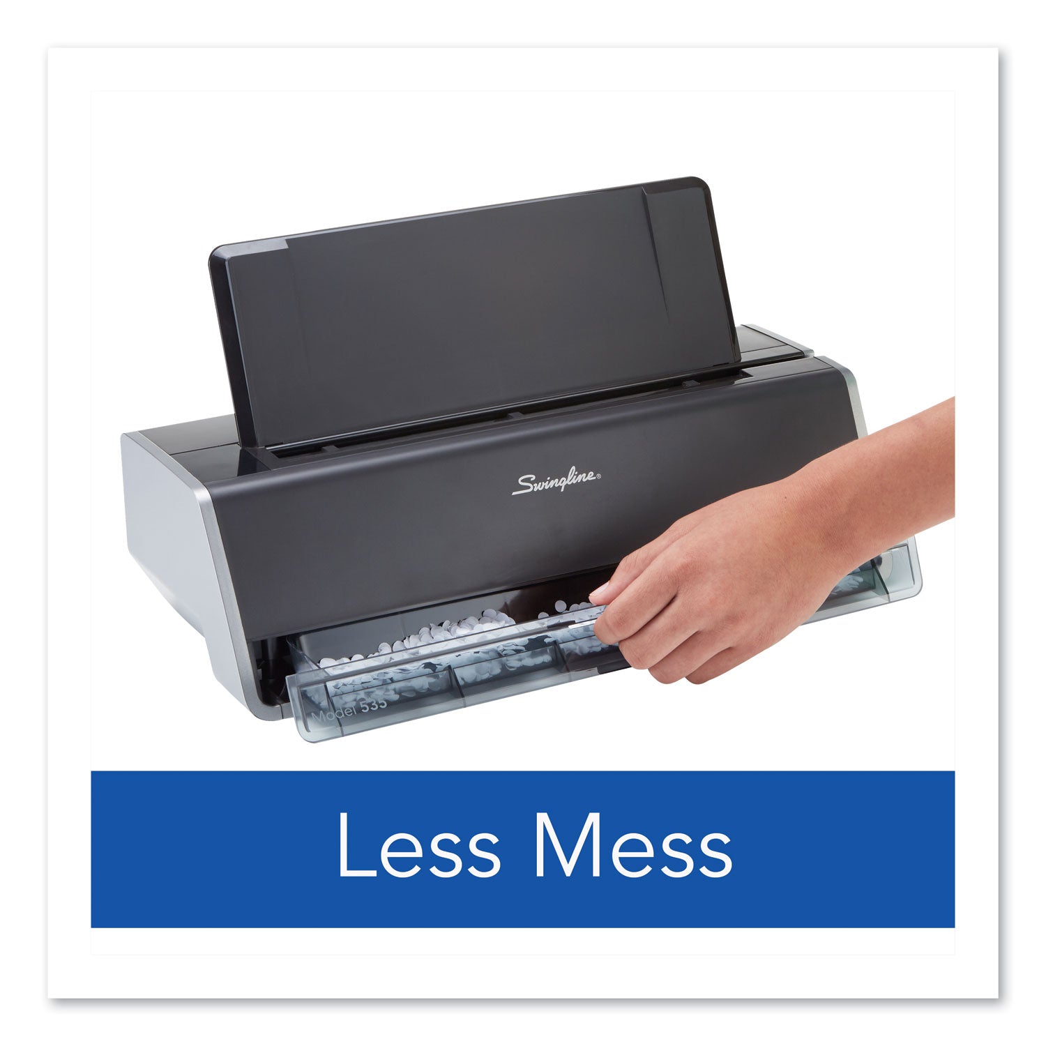Swingline 28-Sheet Commercial Electric Three-Hole Punch, 9/32" Holes, Black/Silver
