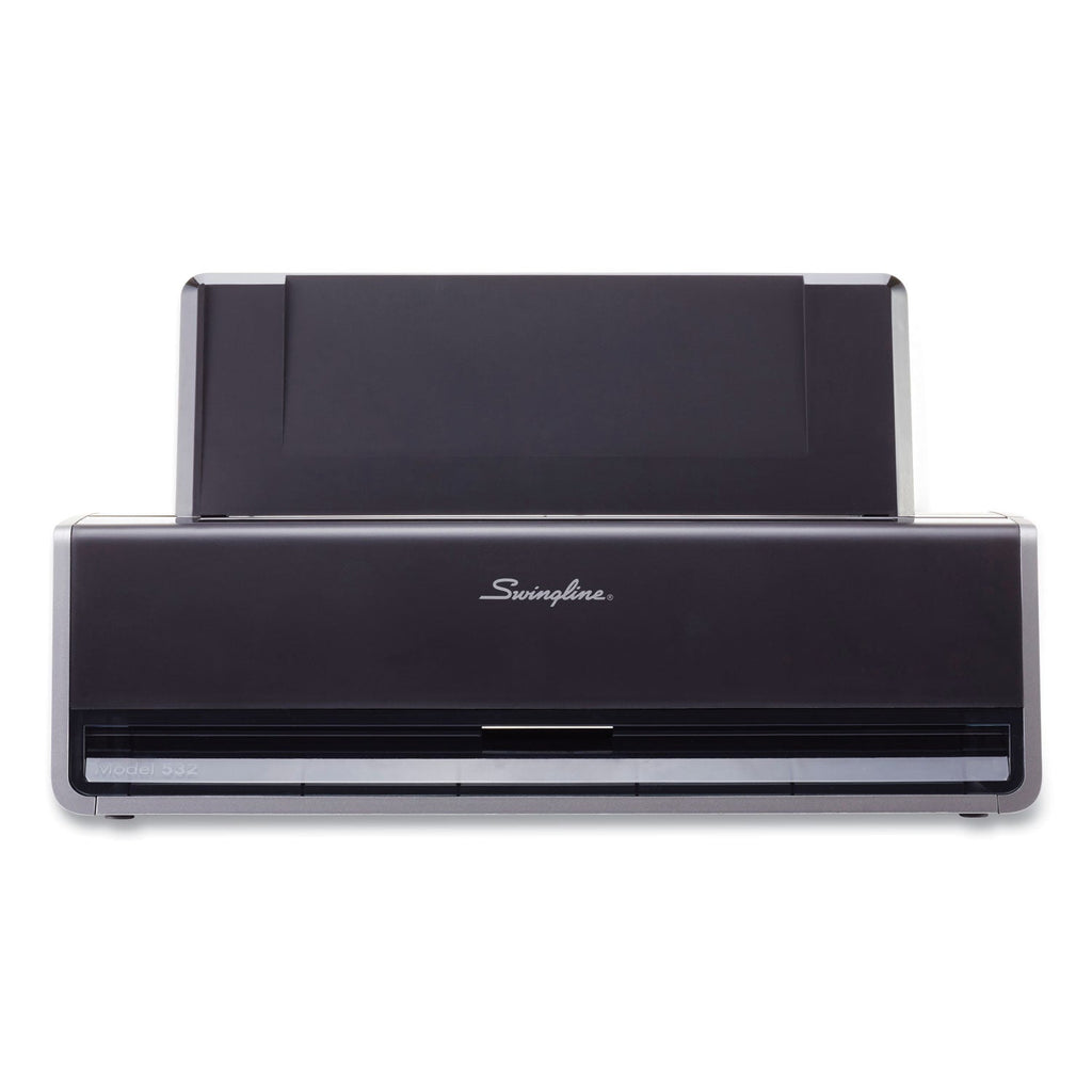 Swingline 28-Sheet Commercial Electric Two-Hole Punch, Fixed 9/32" Holes, Black/Silver