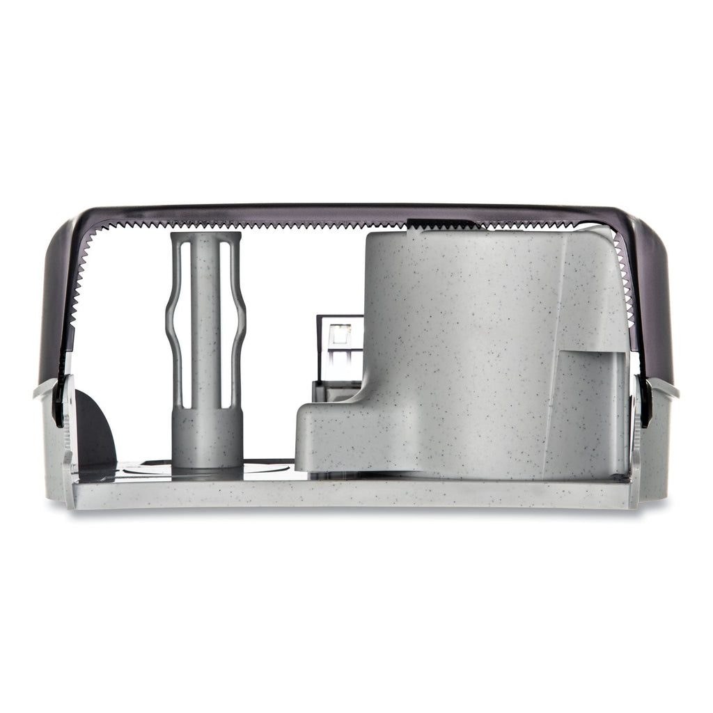 San Jamar VersaTwin Tissue Dispenser, Classic, 8 x 5.75 x 12.75, Transparent Black Pearl
