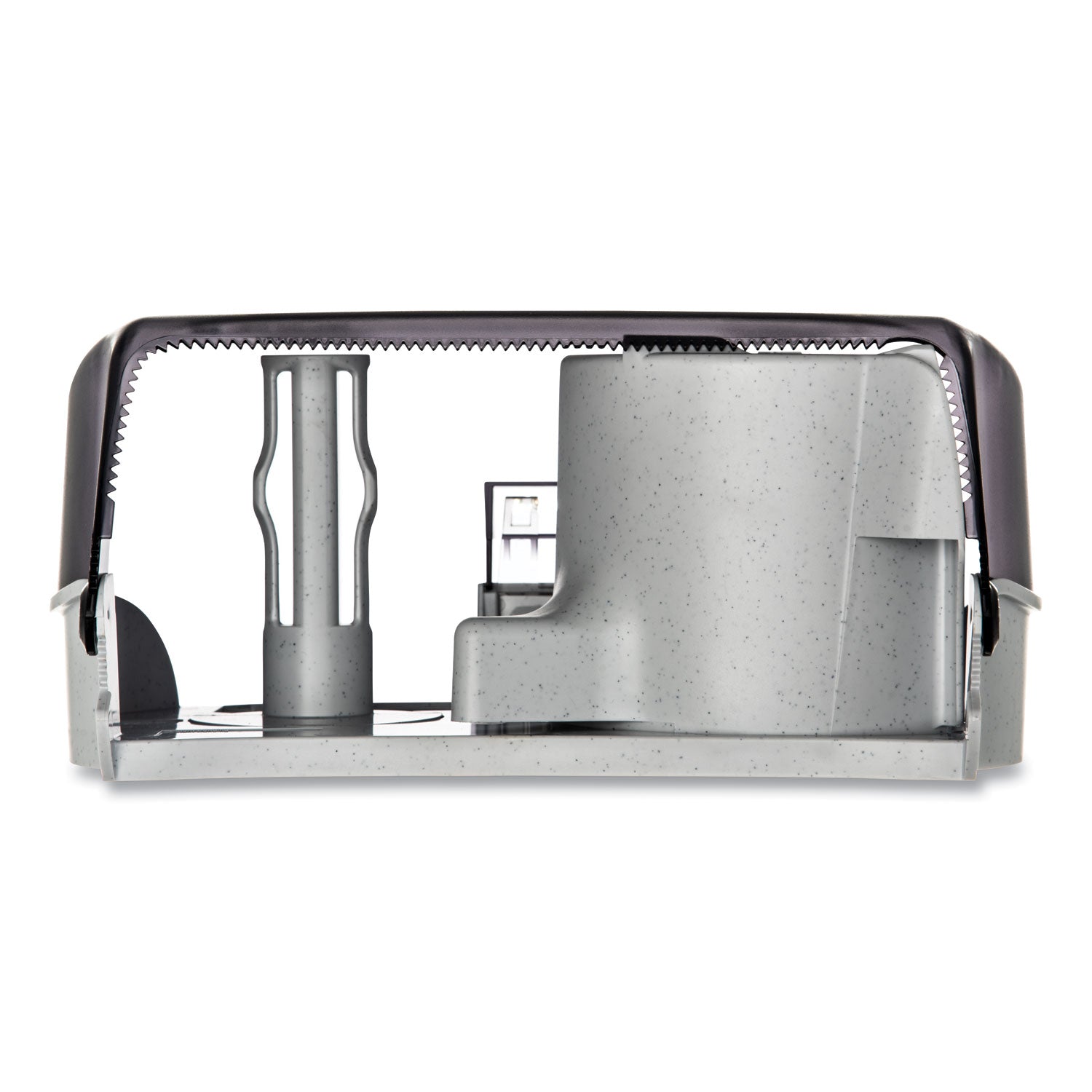 San Jamar VersaTwin Tissue Dispenser, Classic, 8 x 5.75 x 12.75, Transparent Black Pearl