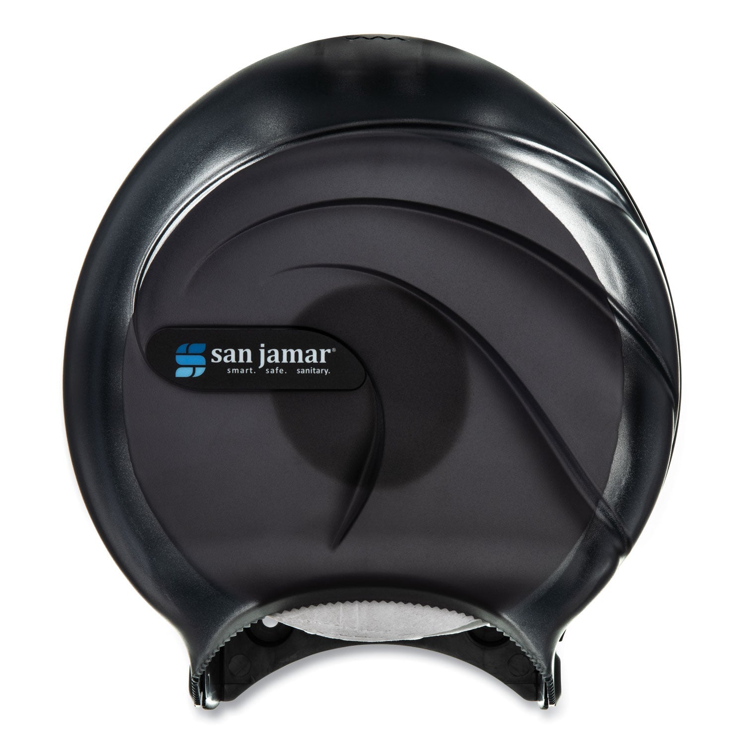 San Jamar Single 9" Jumbo Tissue Dispenser, Oceans, 10.25 x 5.63 x 12, Transparent Black Pearl