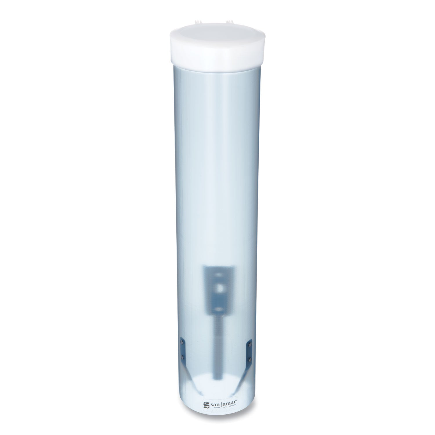 San Jamar Adjustable Frosted Water Cup Dispenser, For 4 oz to 10 oz Cups, Blue